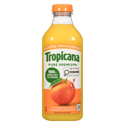 Tropicana Jus d'orange beaucoup de pulpe 1.36 l, 0,55 $/100ml