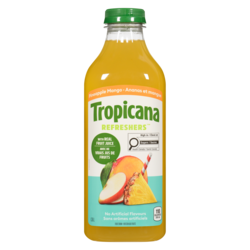 Tropicana Ananas et mangue Refreshers 1.36 l, 0,37 $/100ml