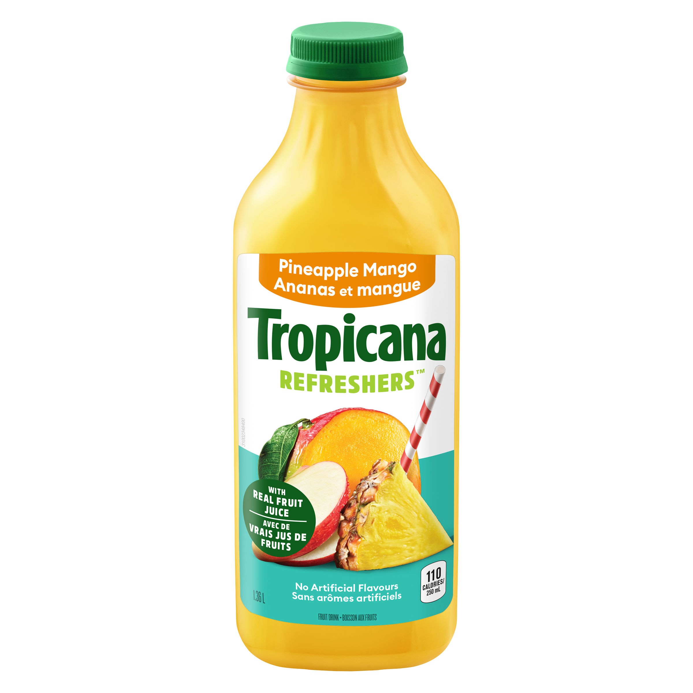 Tropicana Ananas et mangue Refreshers 1.36 l, 0,26 $/100ml