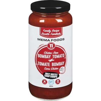 Just Soup Juste de la soupe tomate bombay épicée 480 ml, 1,25 $/100ml