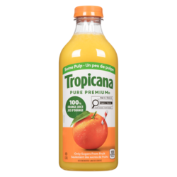 Tropicana Orange Juice, Some Pulp 1.36 l, $0.43/100ml