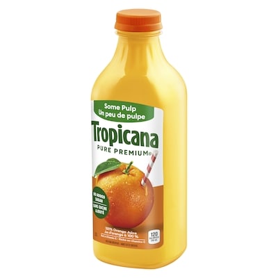 Jus d'orange un peu de pulpe
