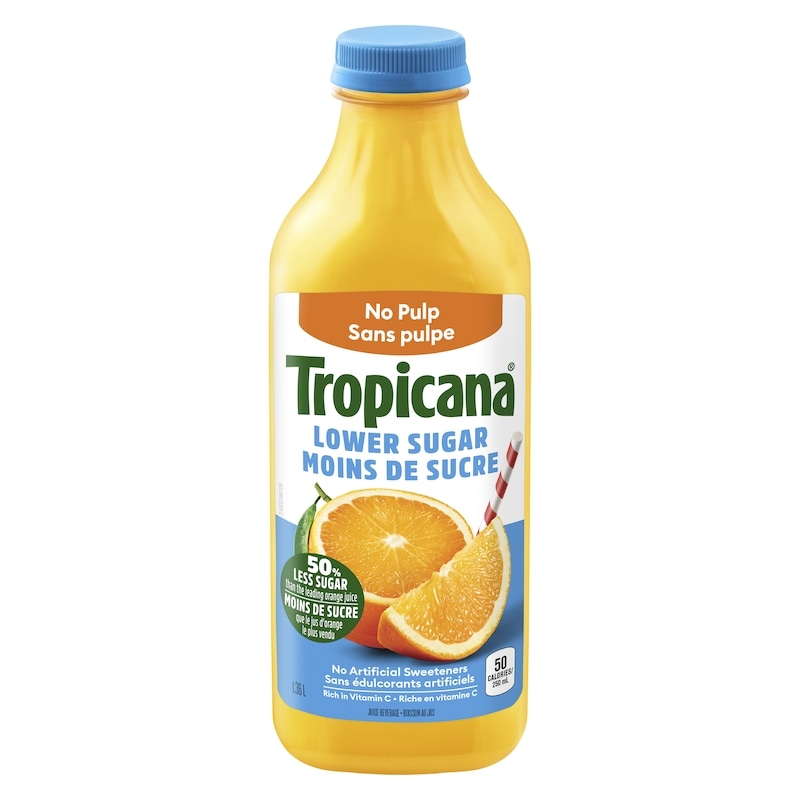 Orange Juice Lower Sugar, No Pulp