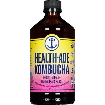 Health-Ade Kombucha thé probiotique pétillant limonade aux baies 473 ml, 1,27 $/100ml