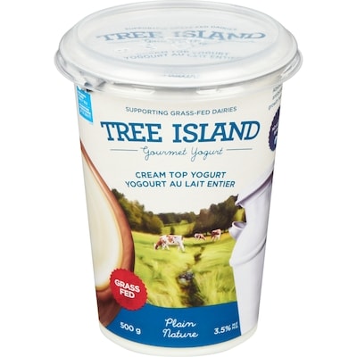TREE ISLAND Cream Top Yogurt Plain 3.5% M.F. 500 g, $1.20/100g