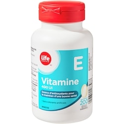 Life Vitamine E à 400 UI, 200 gélules 200 ea, 0,08 $/1ch