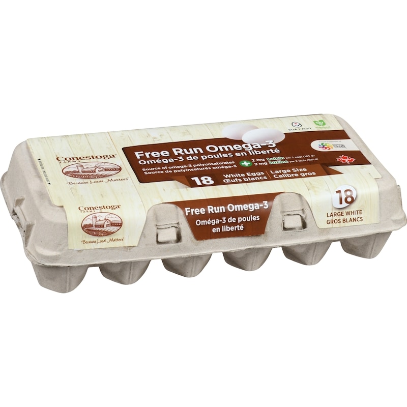White Eggs Free Run Omega-3 Large Size