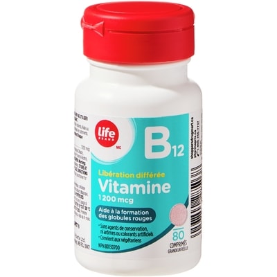 Timed Release Vitamin B12 1200 mcg 80 Tablets
