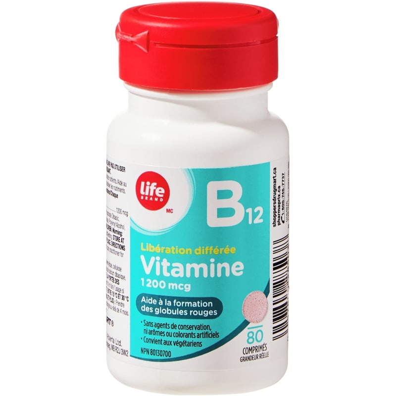 Timed Release Vitamin B12 1200 mcg 80 Tablets