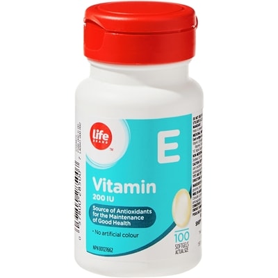 Life Brand Vitamin E 200 IU 100 Softgels 100 ea, $0.09/1ea