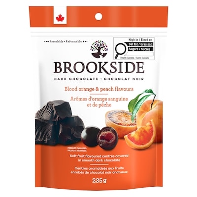 Brookside Dark Chocolate Blood Orange & Peach Flavours 235 g, $2.76/100g