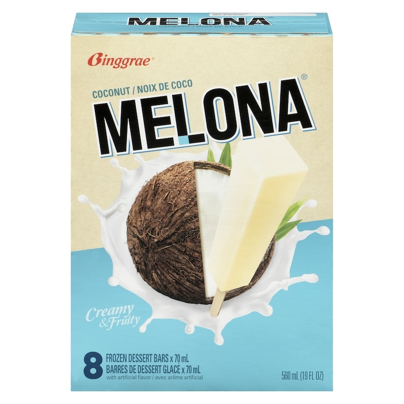 Melona Frozen Dessert Bars Coconut