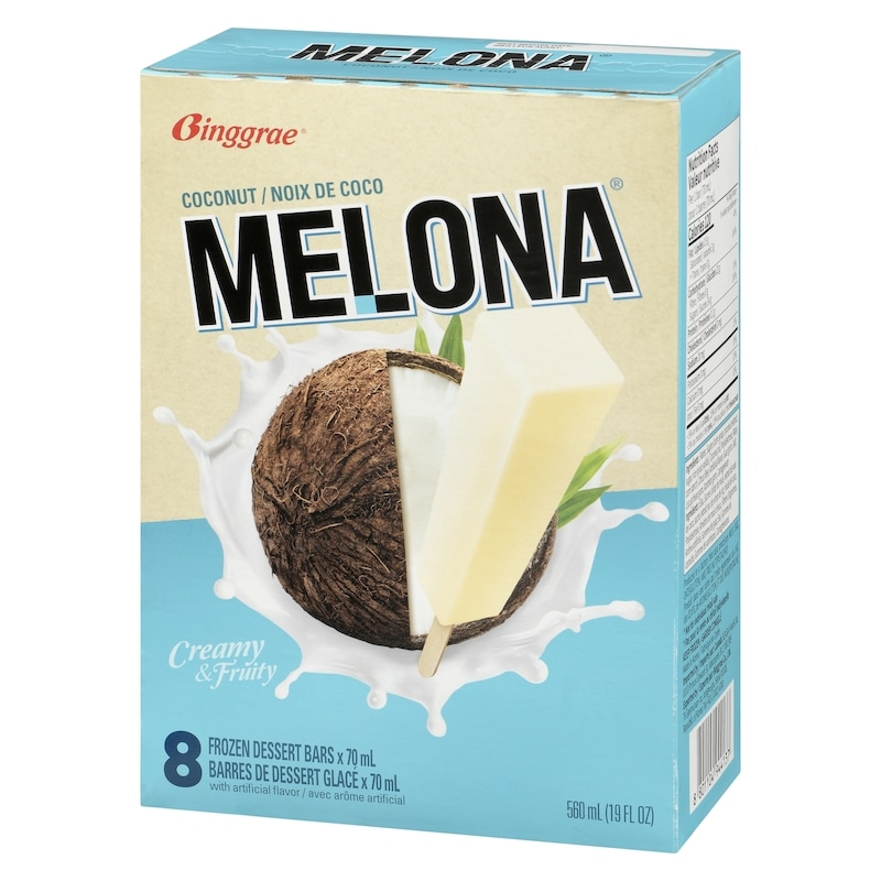 Melona Frozen Dessert Bars Coconut