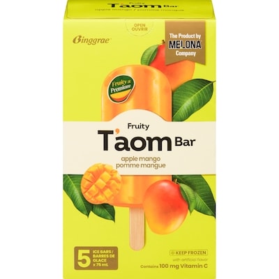 T'aom Bar Ice Bars Apple Mango 5x75.0 ml, $1.46/100ml