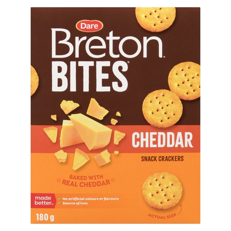 Bites Snack Crackers Cheddar