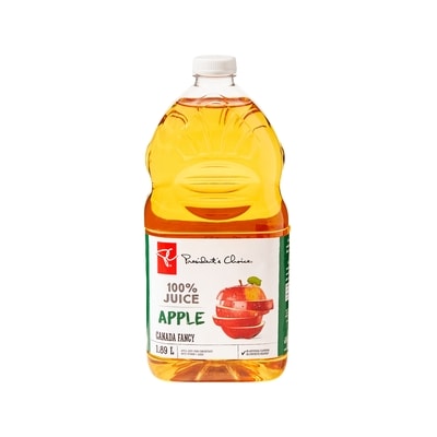 President's Choice 100% Apple Juice 1.89 l, $0.23/100ml
