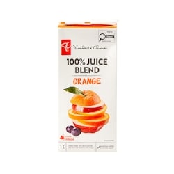 le Choix du Président Mélange de jus à 100 %, orange  1 l, 0,25 $/100ml