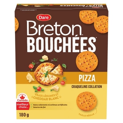 Dare Bouchées craquelins collation pizza 180 g, 2,49 $/100g