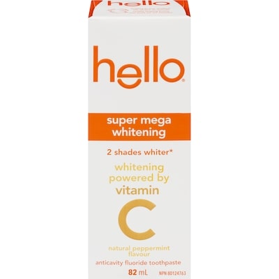 Colgate Anticavity Fluoride Toothpaste Super Mega Whitening Natural Peppermint Flavour 82 ml, $14.01/100ml