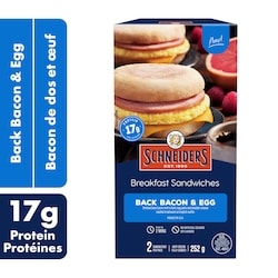 Back Bacon & Egg Breakfast Sandwiches, 2 per pack