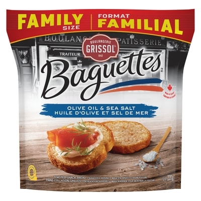 Grissol Boulangerie Grissol Baguettes Olive Oil & Sea Salt 220 g, $2.95/100g