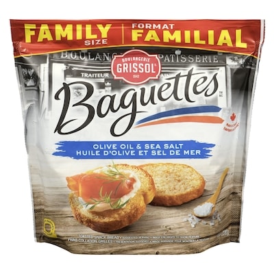 Grissol Baguettes huile d'olive et sel de mer format familial 220 g, 2,27 $/100g