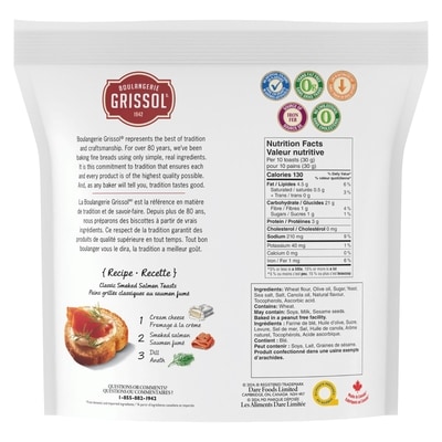Boulangerie Grissol Baguettes Huile d’olive et sel de mer