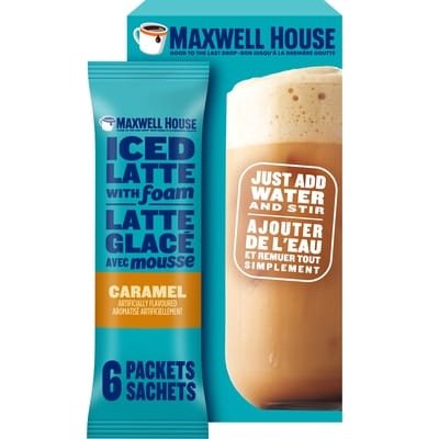 Maxwell House Caramel Iced Latte With Foam Drink Mix 165 g, $6.05/100g