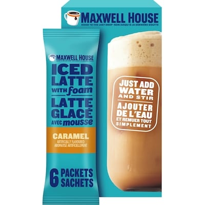 Maxwell House Caramel Iced Latte With Foam Drink Mix 165 g, $6.05/100g