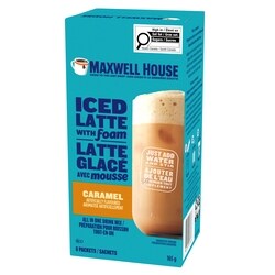 Maxwell House Iced Caramel Latte with Foam Instant Coffee Drink