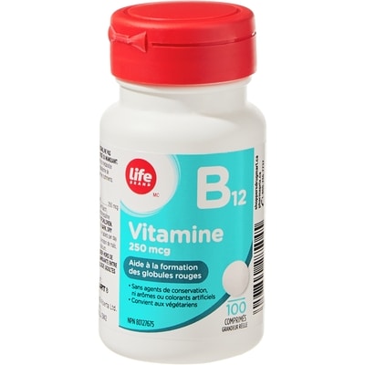 Vitamine B12 à 250 mcg, 100 comprimés