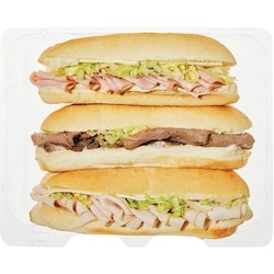 null Paquet de 3 Sous-marins – Jambon, Rôti de Bœuf, Dinde (Après 11h) 720 g, 2,22 $/100g
