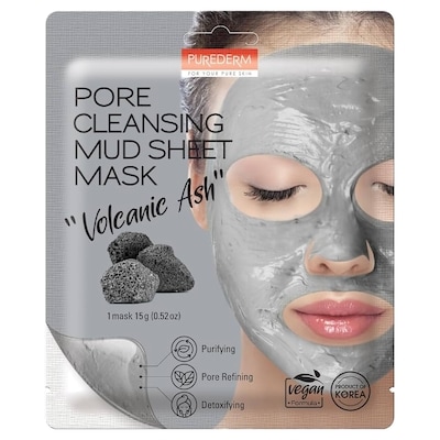 Purederm Pore Cleansing Mud Sheet Mask "Volcanic Ash" 1 ea, $4.49/1ea