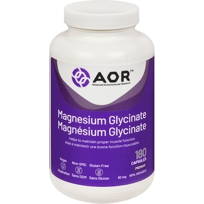 AOR Magnesium Glycinate 90 Mg 180 ea, $0.27/1ea