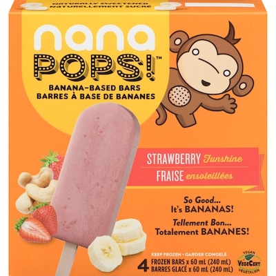 NANA POPS Banana-Based Bars Strawberry Funshine 240 ml, $3.33/100ml