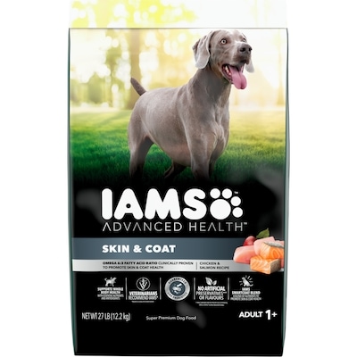 Iams Advanced Health Super Premium Dog Food Skin & Coat Chicken & Salmon Recipe Adult 1+ 12.25 kg, $0.45/100g
