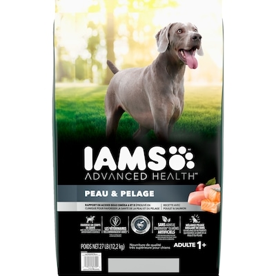 Iams Advanced health nourriture de qualité très supérieure pour chiens peau & pelage recette avec poulet & saumon adulte 1+ 12.25 kg, 0,47 $/100g