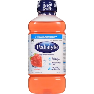 Pedialyte Oral Rehydration Solution Strawberry 1 l, $1.30/100ml