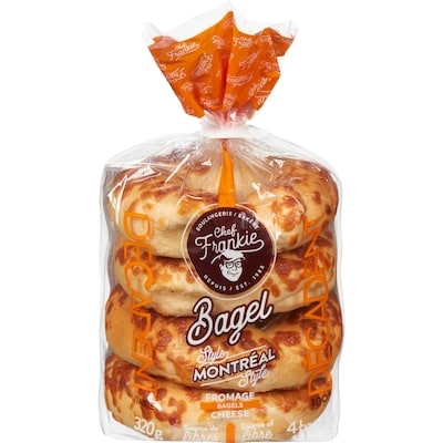 Chef Frankie Bagel style montréal fromage 320 g, 0,94 $/100g