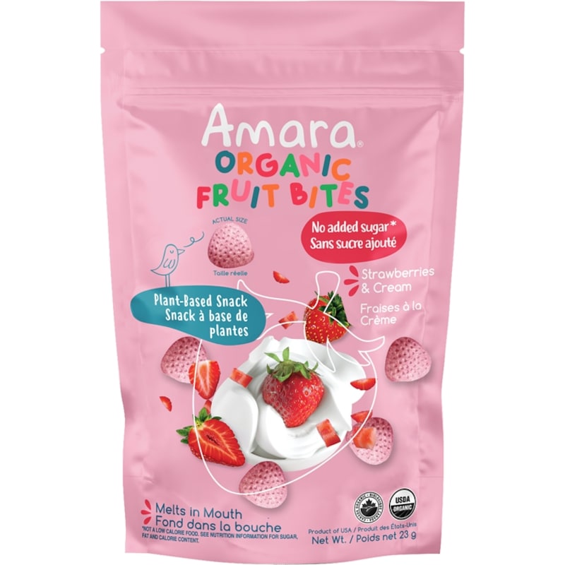 Organic Fruit Bites, Strawberry & Cream