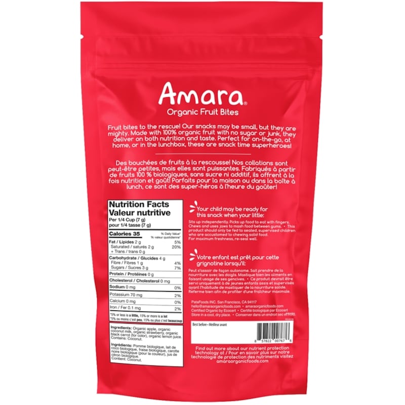 Organic Fruit Bites, Strawberry & Cream