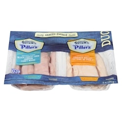 Pillers Smoked Black Forest Ham Cooked Chicken Breast Club Size Duo 350 g, $2.85/100g