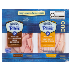Piller’s Fumé à l'ancienne fumée poitrine de dinde duo format club 350 g, 2,71 $/100g