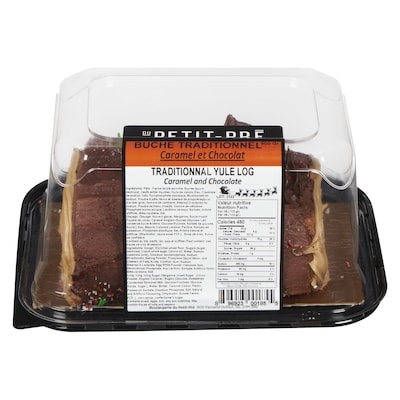 null Traditionnal Yule Log Caramel And Chocolate 800 g, $1.63/100g