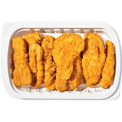 null 10 Piece Chicken Strips, Served Hot (Available after 11am) 510 g, $2.94/100g