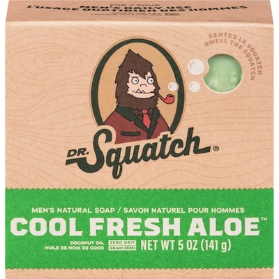 DR.Squatch Men's Natural Soap Cool Fresh Aloe 141.7 g, $7.05/100g
