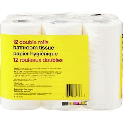 Double Rolls Bathroom Tissue 12 Pack