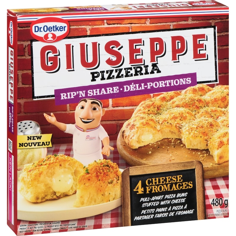 Giuseppe Pizzeria Pizza Buns Rip'n Share 4 Cheese