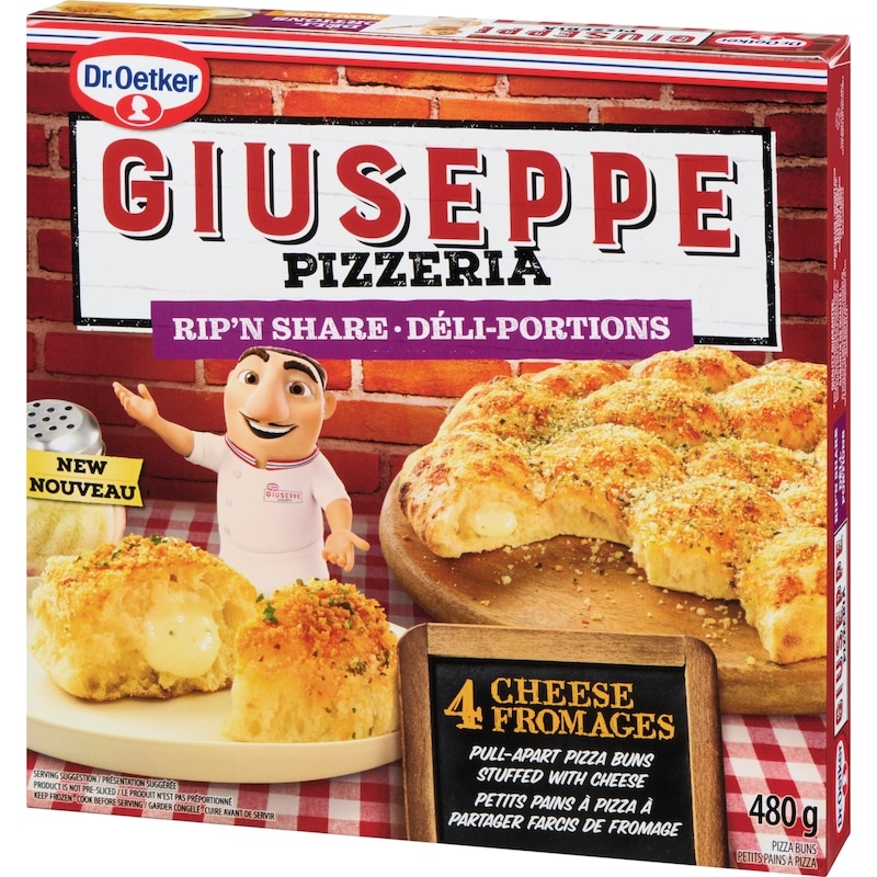 Giuseppe Pizzeria Pizza Buns Rip'n Share 4 Cheese