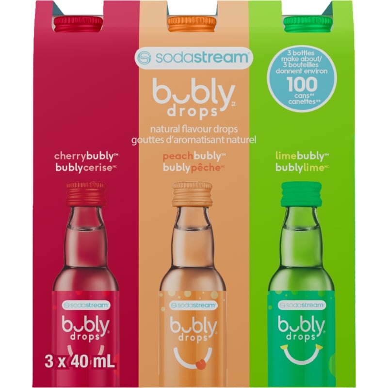 bubly Lime Cherry Peach Variety 3-Pack